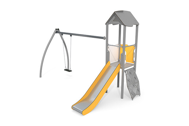3D rendering af Spielturm - Active einzelner Turm Schaukel