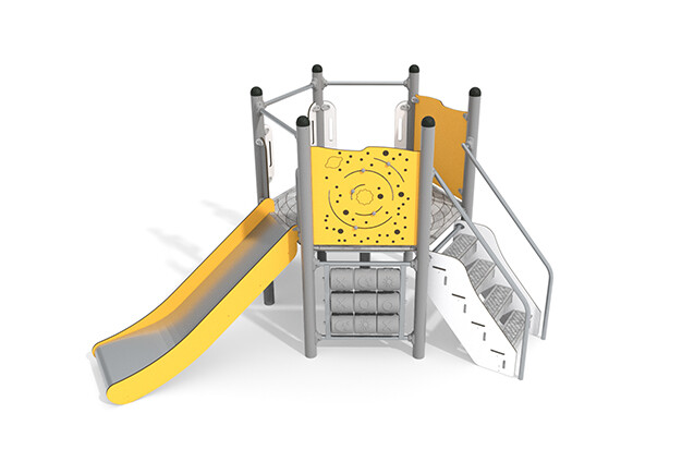 3D rendering af Spielturm - Active sechseckige Plattform Rutsche