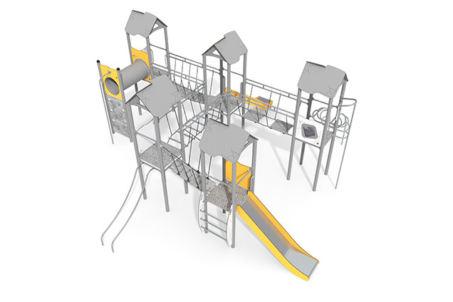 3D rendering af Spielturm - Active fünffacher Turm Spielanlage