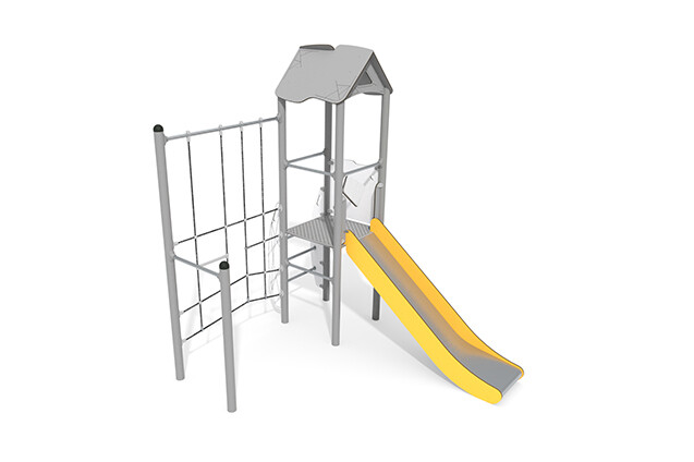 3D rendering af Spielturm - Active einzelner Turm Kletternetz
