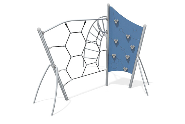 3D rendering af Kletteranlage - Aquarius INOX Kletternetz