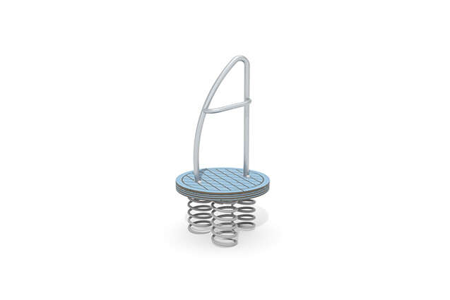 3D rendering af Wippe – Federwippe mit Bügel blau