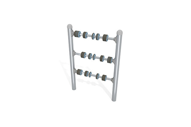 3D rendering af Aktivitätstafel - Sinnes- und Lerntafel blau