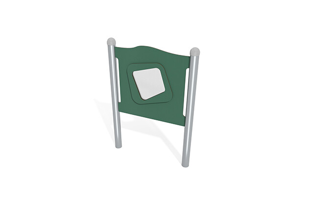 3D rendering af Aktivitätstafel - Tafel mit Spiegel grün