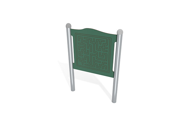3D rendering af Aktivitätstafel - Labyrinth Illustration grün