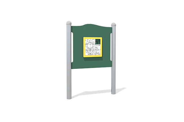 3D rendering af Aktivitätstafel - Schiebepuzzle grün