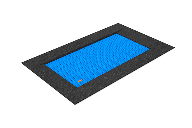 3D rendering af Trampolin - rollstuhlgerecht mit Rampen