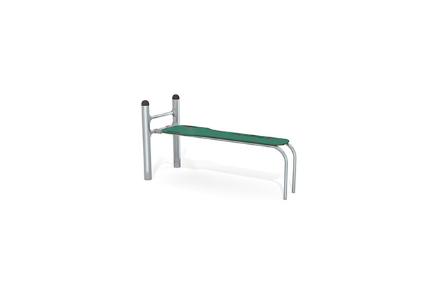 3D rendering af Fitness - Street Workout Inox Trainingsbank gerade grün