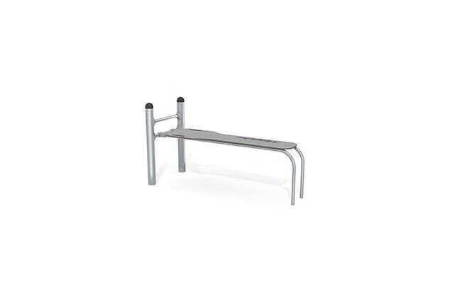 3D rendering af Fitness - Street Workout Inox Trainingsbank gerade grau