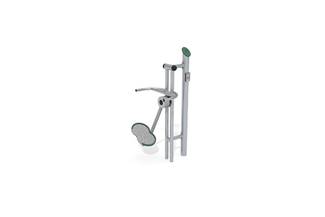 3D rendering af Fitness - Outdoor Inox Air Skier grün