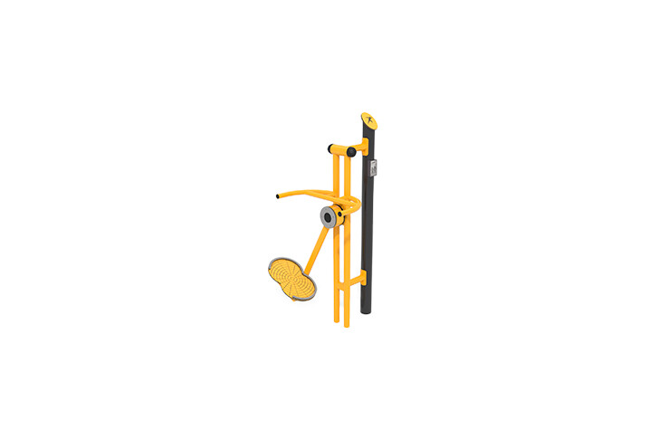 3D rendering af Fitness - Outdoor Air Skier gelb