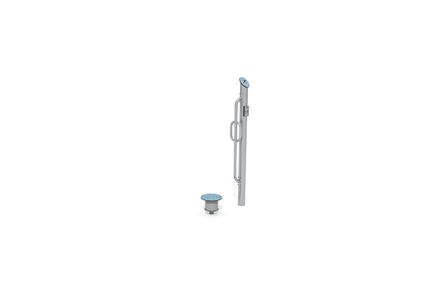 3D rendering af Fitness - Outdoor Inox Standing Twister blau
