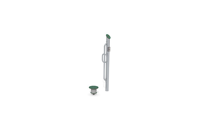 3D rendering af Fitness - Outdoor Inox Standing Twister grün
