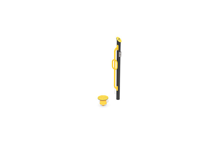 3D rendering af Fitness - Outdoor Standing Twister gelb