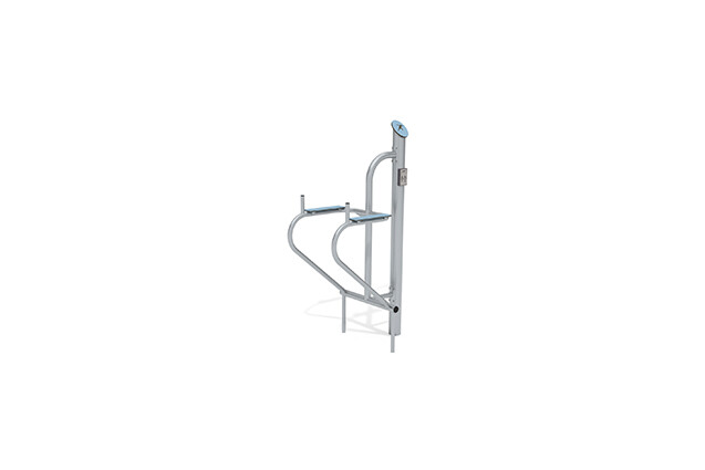 3D rendering af Fitness - Outdoor Inox Leg Raiser blau