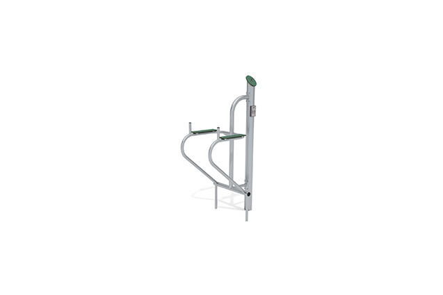 3D rendering af Fitness - Outdoor Inox Leg Raiser grün