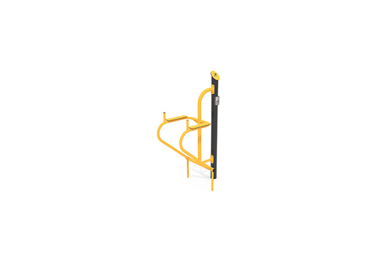 3D rendering af Fitness - Outdoor Leg Raiser gelb