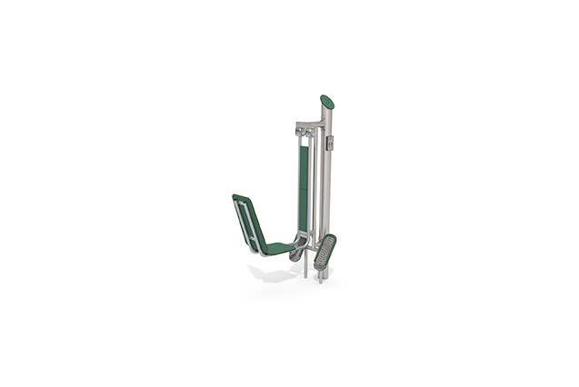 3D rendering af Fitness - Outdoor Inox Beinpresse grün