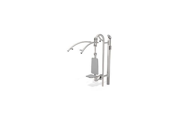 3D rendering af Fitness - Outdoor Inox Lat Pulldown grau