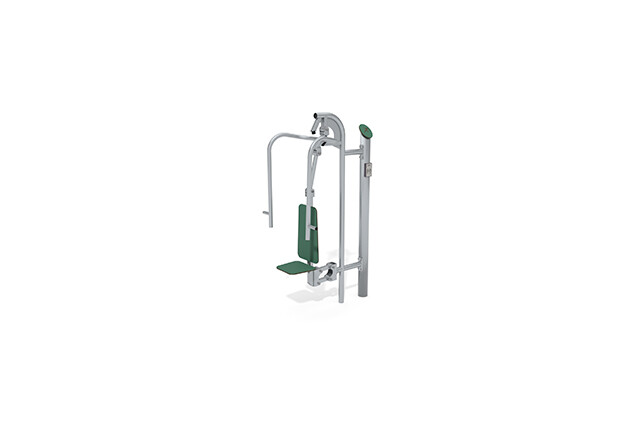 3D rendering af Fitness - Outdoor Inox Brustpresse grün