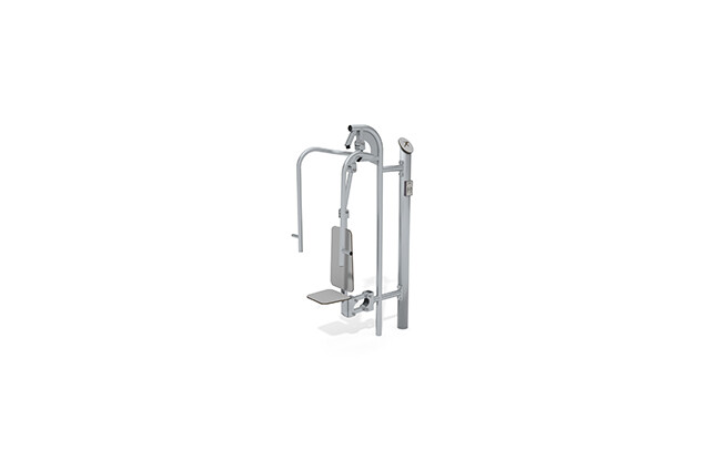 3D rendering af Fitness - Outdoor Inox Brustpresse grau