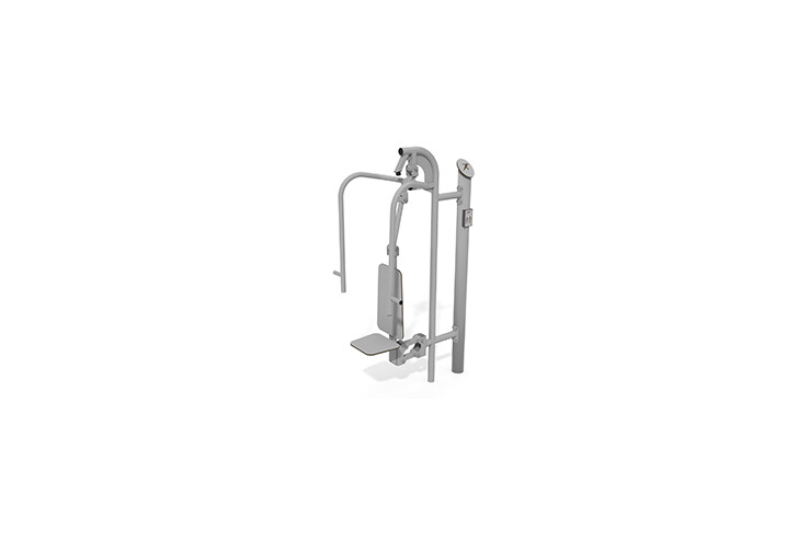 3D rendering af Fitness - Outdoor Brustpresse grau