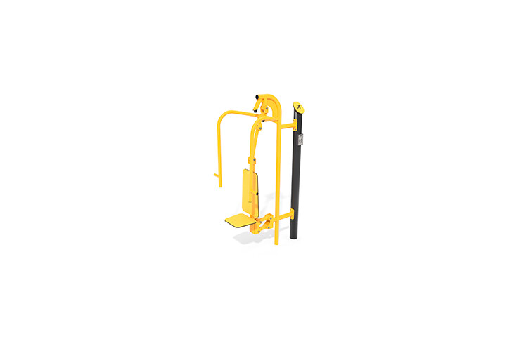 3D rendering af Fitness - Outdoor Brustpresse gelb