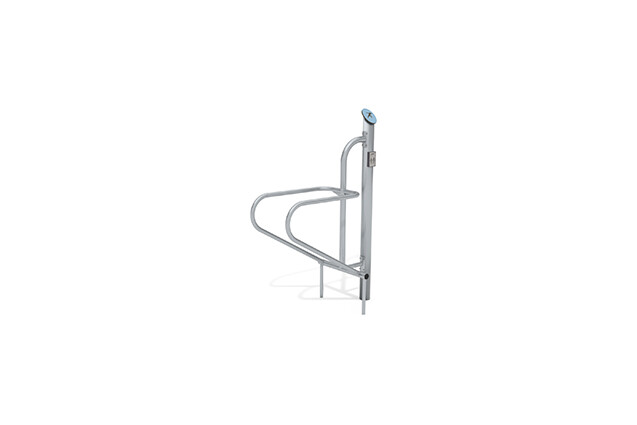 3D rendering af Fitness - Outdoor Inox Dip-Station blau
