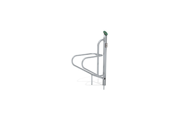 3D rendering af Fitness - Outdoor Inox Dip-Station grün