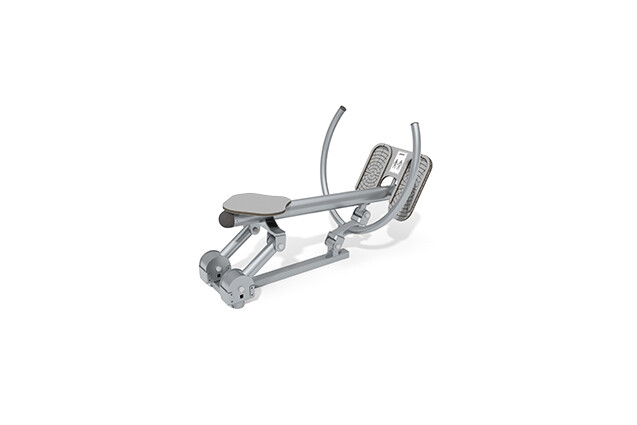 3D rendering af Fitness - Outdoor Inox Rudergerät grau