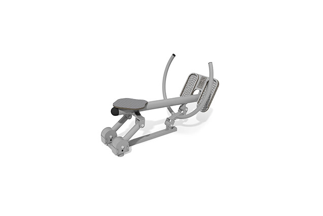 3D rendering af Fitness - Outdoor Rudergerät grau