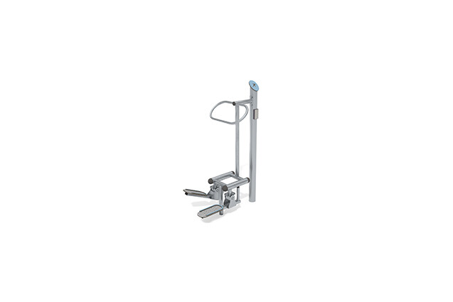 3D rendering af Fitness - Outdoor Inox Stepper blau