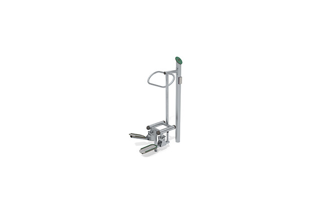 3D rendering af Fitness - Outdoor Inox Stepper grün