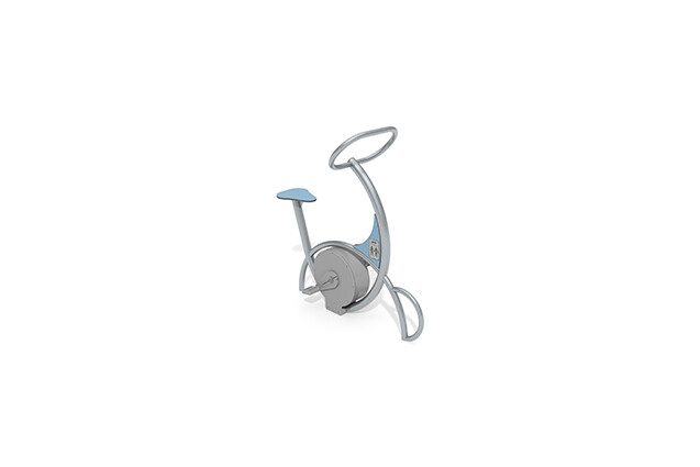 3D rendering af Fitness - Outdoor Inox Heimtrainer blau