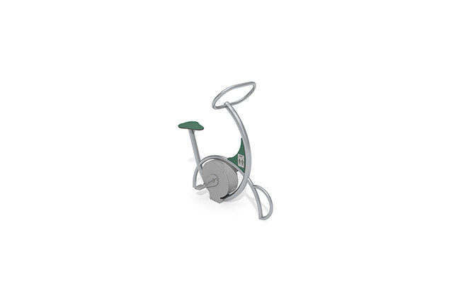 3D rendering af Fitness - Outdoor Inox Heimtrainer grün