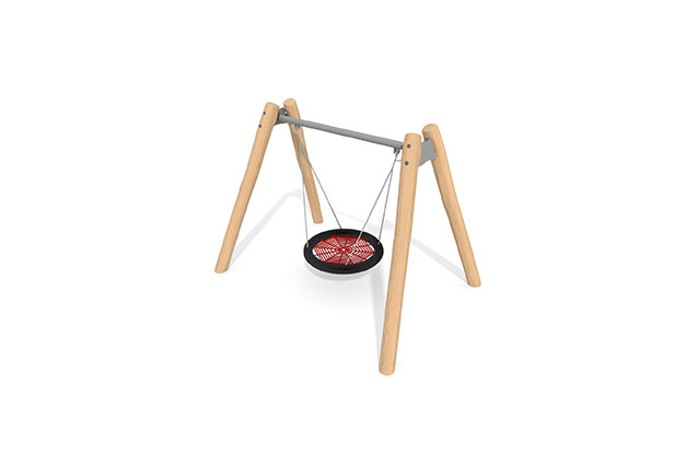 3D rendering af Schaukel - Vogelnest Ø120 cm Robinie
