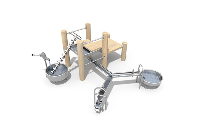 3D rendering af Wasserspiel - Robinia-Wasserspielsystem L