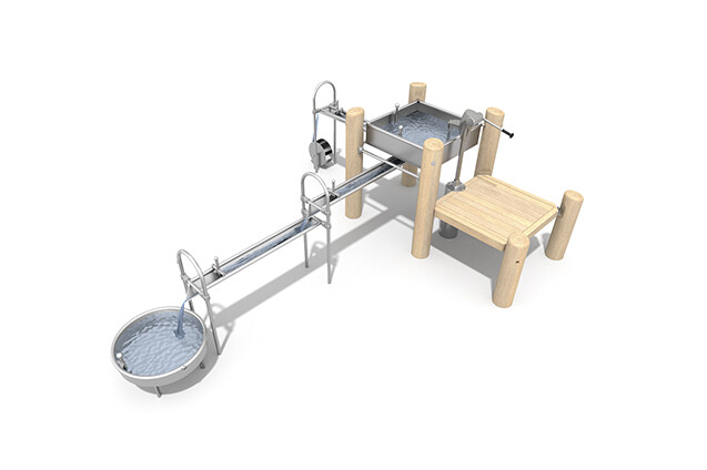3D rendering af Wasserspiel - Robinia-Wasserspielsystem M