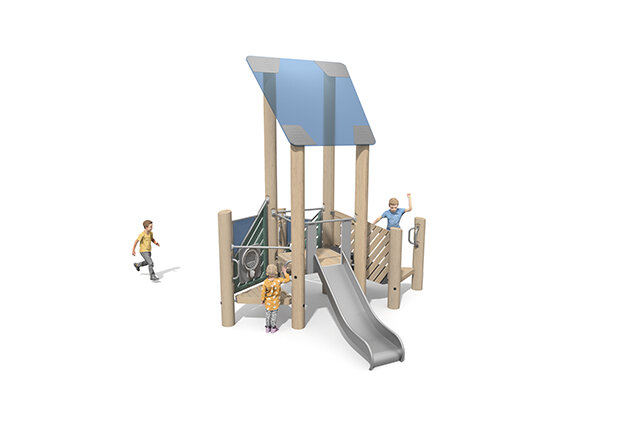 3D rendering af Spielturm - Mega Robinie 8