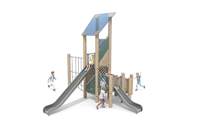 3D rendering af Spielturm - Mega Robinie 9