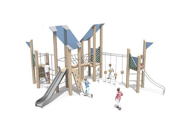 3D rendering af Spielturm - Mega Robinie 10