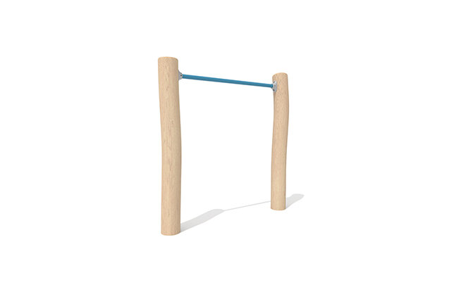 3D rendering af Dschungelspielplätze - Robinia Scandic mit Reckstange