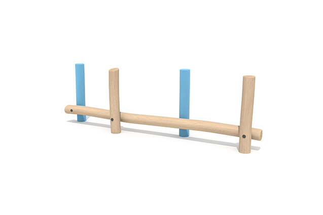 3D rendering af Dschungelspielplätze - Robinia Scandic niedriger Balancierbalken