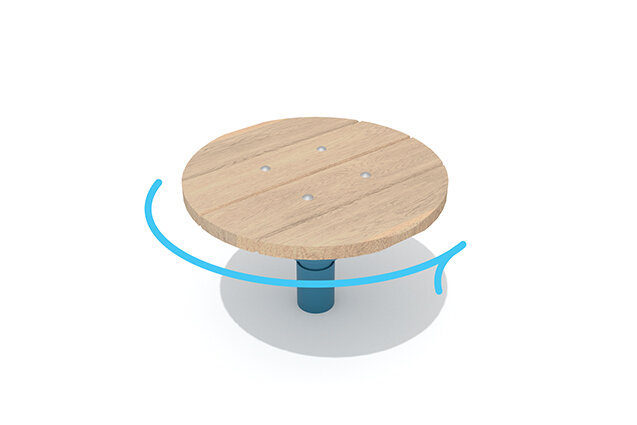 3D rendering af Karussell - Robinia Scandic kleine Drehscheibe für ein Kind