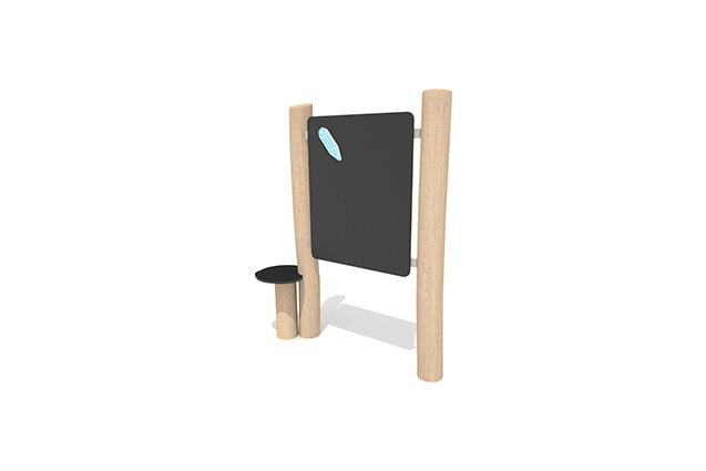 3D rendering af Robinia Scandic Tisch mit Beistelltisch