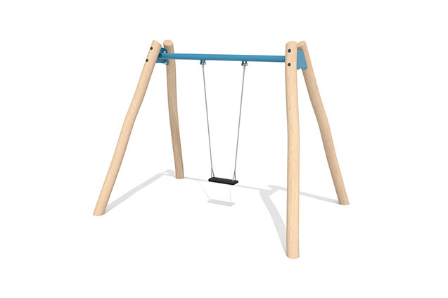 3D rendering af Schaukel - Robinia Scandic mit klassischem Schaukelsitz