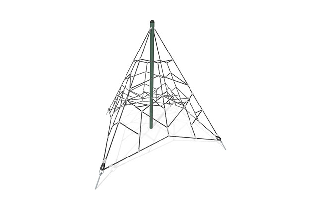 3D rendering af Kletternetz - Acrobat Pyramide 2 grün/schwarz