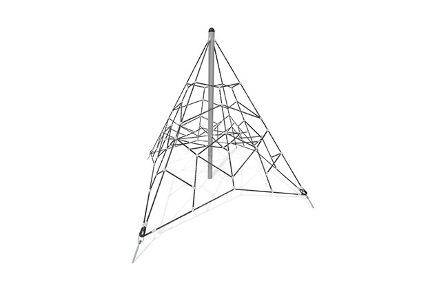 3D rendering af Kletternetz - Acrobat Pyramide 2 grau/schwarz