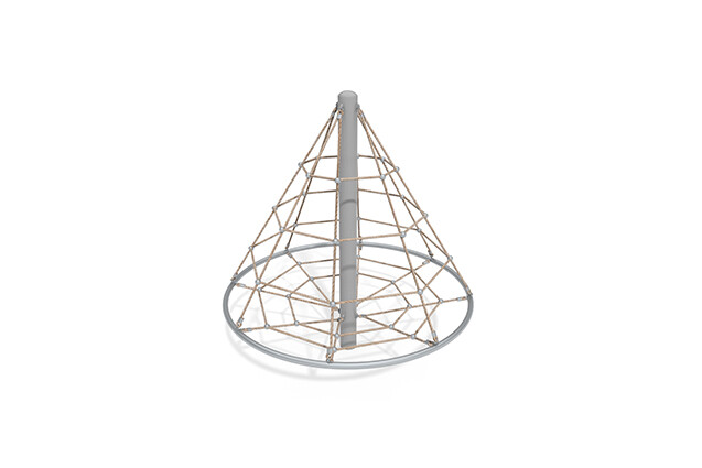 3D rendering af Kletternetz - Acrobat Kegel 1 grau/beige