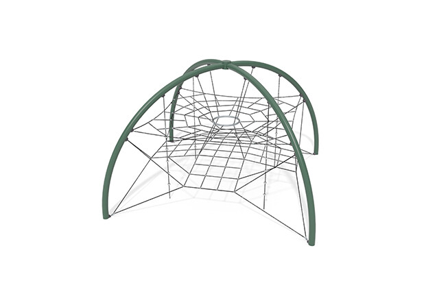 3D rendering af Kletternetz - Acrobat dome 1 grün/schwarz